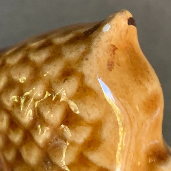 VTG Owl Toothpick Holder 70s Japan Tree Stump Ceramic Flowers Retro Boho Kitchen - Picture 10 of 10